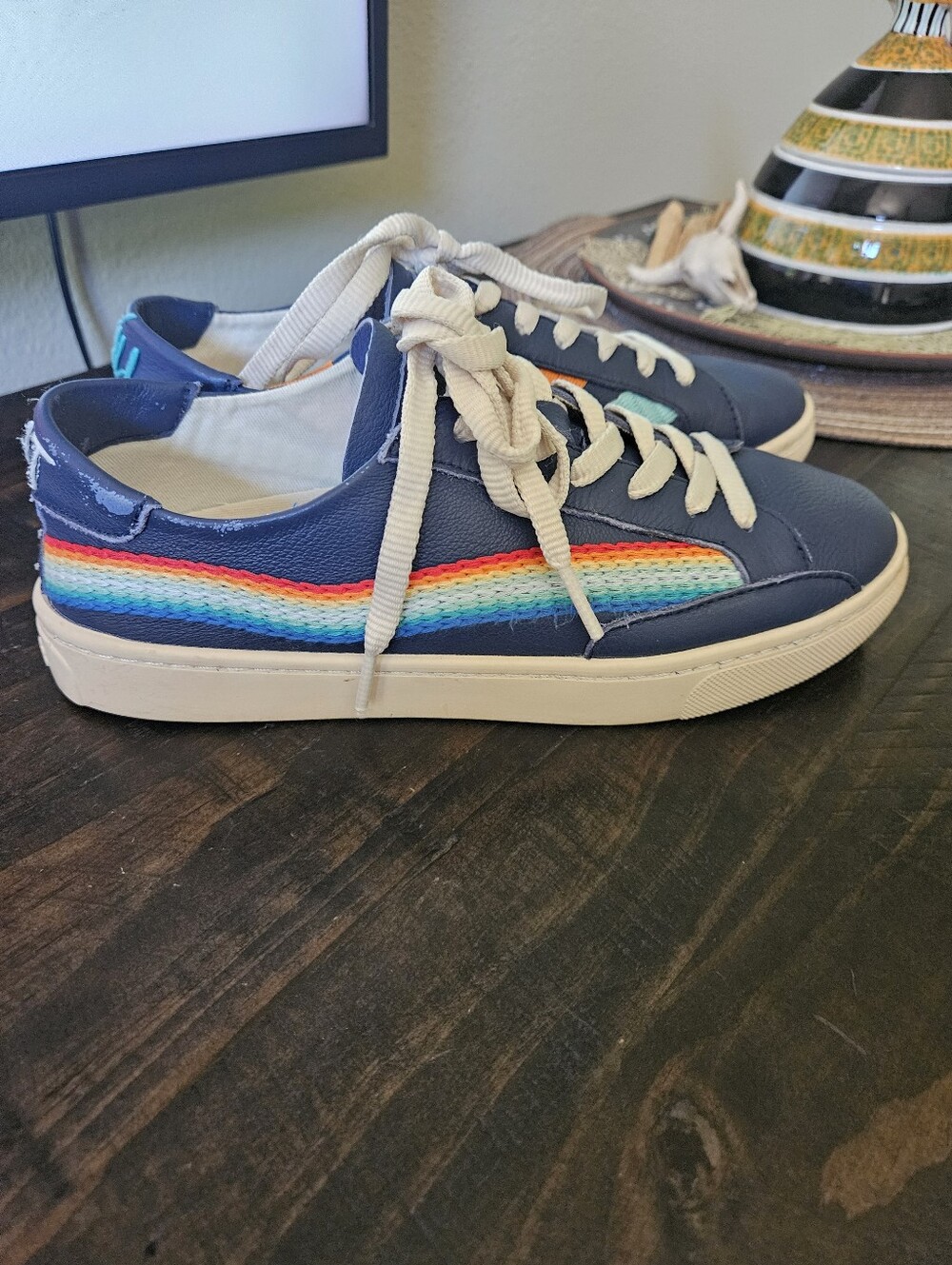 Soludos Leather Ibiza Platform Sneakers - Picture 8 of 12